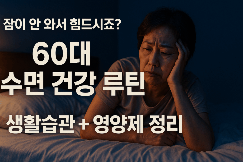 60대 여성의 수면 건강 관리 이미지