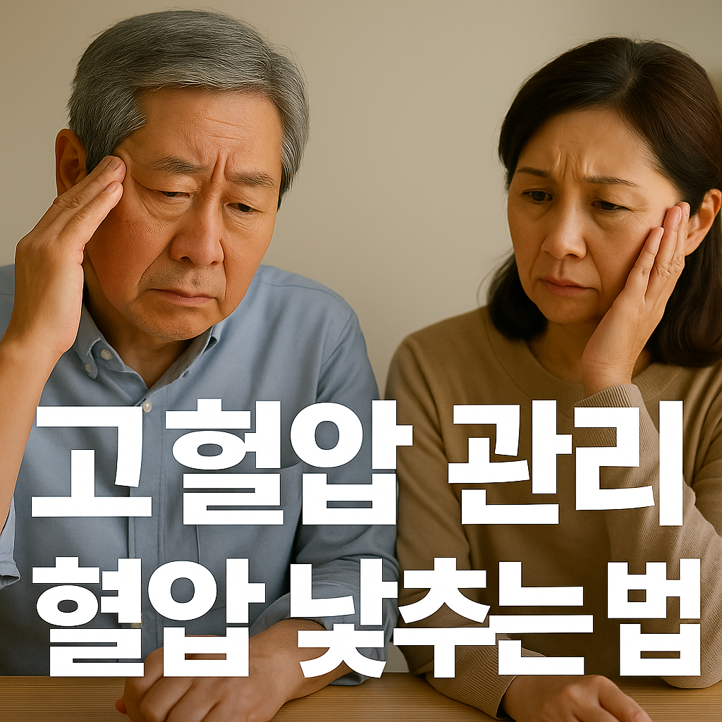어지럼증을 느끼는 60대 한국 남성이 이마를 짚고 있는 모습과 함께 ‘혈액순환 관리’라는 큰 글자가 들어간 건강 정보 썸네일 이미지